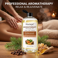 Huile de massage aromathérapeutique au cèdre, marque privée, 237 ml, flacon pompe, OEM ODM personnalisé