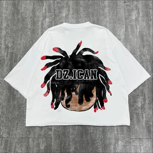 Camiseta gráfica informal de verano de alta calidad, Camiseta de cuello redondo con serigrafía, ropa de calle Unisex de gran tamaño, fabricante de camisetas - Product Image 4