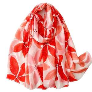 Nuevos diseños de chales estampados florales, lámina dorada de poliéster, estola personalizada de alta calidad, bufanda <span class=keywords><strong>grande</strong></span> para mujer, funda de <span class=keywords><strong>playa</strong></span>, <span class=keywords><strong>Foulard</strong></span> - Product Image 1