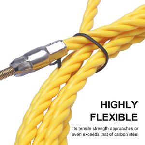 <span class=keywords><strong>Tire</strong></span>-câble électrique robuste en polyester écologique, tressé 3 brins, type 'Fish Tape', avec poignée de préhension pour câbles (type 'Chinese Finger') - Product Image 2