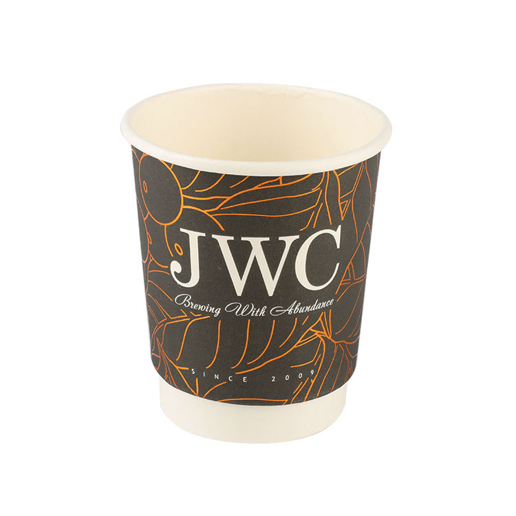 Promotion custom printed logo hot coffee paper cup 4oz 8oz 12oz disposable