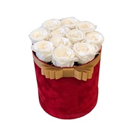 Boîte ronde en céramique de qualité supérieure, emballage cadeau, décoration florale en velours de porcelaine colorée, gaufrée, laminée mate, revêtement UV