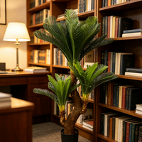 Vente en gros de plantes artificielles en plastique, cycadées exotiques vertes en pot, pour la décoration de la maison, les mariages et Noël