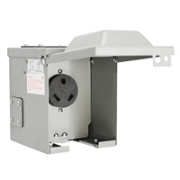 Boîte de prise de courant RV 30A à montage en surface TT-30R, boîte de raccordement électrique pour camping-car avec couvercle en acier inoxydable