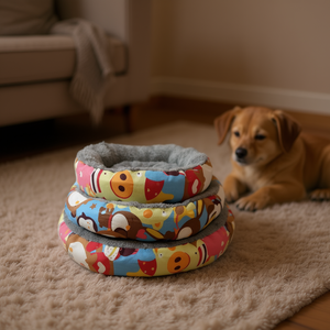 Cuccia rotonda per cani Yommy, taglia S, M, L, con imbottitura interna rimovibile e fondo antiscivolo. - Product Image 2