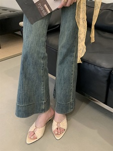 Sandalias Planas Elegantes Francesas de Diseño 2025 con Punta Abierta para Mujer, Color Verde Seda, Primavera-Verano, para Fiestas - Product Image 5