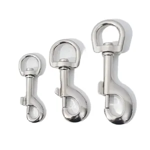 Wholesale 66mm Stainless Steel 316 Lobster Clasp Eye Swivel Trigger Spring Snap Hook For Dog Leash