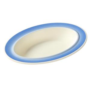 <b>Melamine</b> Oval <b>Plates</b> 12 Inch Colorful Rim Pasta Serving Dish For Restaurant Hotel Use - Product Image 5
