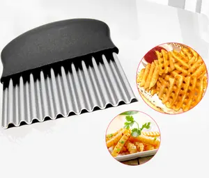 manual french fry cutter crinkle shape and waffle shape potato cutter