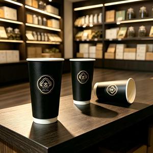แก้วกาแฟกระดาษสองชั้นแบบใช้แล้วทิ้ง ราคาโรงงาน ผลิตตามสั่ง พร้อมฝาปิดแบบถอดได้ หมุนได้ สำหรับเครื่องดื่มร้อน - Product Image 3