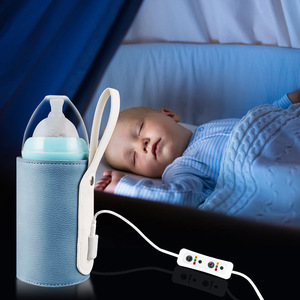 Calentador de biberones portátil con cubierta de control de temperatura USB para uso en exteriores, rosa y azul - Product Image 3