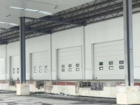 Porte sectionnelle extérieure industrielle en alliage d'aluminium