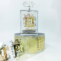 Impression personnalisée GH : Feuilles carrées en vinyle avec estampage à chaud doré pour produits cosmétiques sur les étiquettes d'emballage de parfums