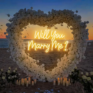 Winbo Enseigne Néon Led Ouverte pour Entreprise Logo Will You Marry <span class=keywords><strong>Me</strong></span> Event Wedding Happy Birthday - Product Image 1