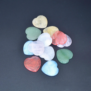 Quarzo Rosa Naturale Lucidato a Forma di Cuore Sottile da 30mm, Quarzo Bianco Inciso, Pietra dei Desideri, per Gioielli Fai da Te e Artigianato in Cristallo - Vendita all'Ingrosso - Product Image 3