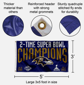 Bandera Personalizada de los San Francisco 49ers, 5 Campeones del Super Bowl, Bandera Decorativa de Alta Calidad de Poliéster para Interiores y Exteriores - Product Image 3