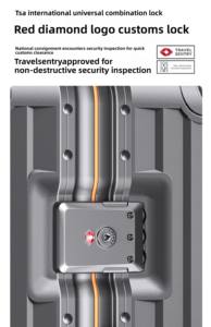 Venta al por mayor de fábrica, <span class=keywords><strong>maleta</strong></span> con ruedas anchas, equipaje, marco de aluminio, bolsa de viaje con rueda de patinaje extraíble y Asa cómoda - Product Image 4