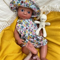 Poupée bébé en silicone peinte à la main de 20 pouces, unisexe, imperméable, avec des yeux scintillants, des caractéristiques faciales douces, flexibles et réalistes, pour cadeau