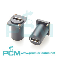 Prise de montage sur panneau femelle Displayport de type D, connecteur de traversée DP à DP, châssis de cloison de panneau Displayport série D DP XLR