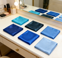 Pochette de costume en satin de polyester doux, couleur unie, pour mariage, affaires, accessoire de costume formel pour hommes, vente en gros