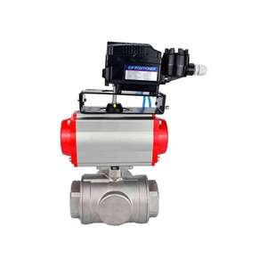 ลูกบอลสแตนเลส AISI 316 DNOVA 3h-l-rpss316200mm-iso-pnevpr-da-epp-boz เกลียว Npt/bsp นิวเมติก 3h-l-rpss316200mm-iso-pne - Product Image 2