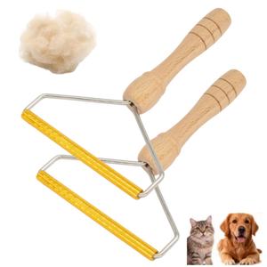 Huisdierharen verwijderaar van hoge kwaliteit, pluizenreiniger, honden- en kattenharen verwijderaar, draagbare tapijtschraper, metalen huisdierharen verwijderaar - Product Image 1