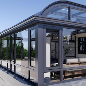 Solárium Moderno para las Cuatro Estaciones con Balcón Exterior para Villa, Vidrio Laminado Templado con Energía Solar, Diseño Europeo, Invernadero de Jardín - Product Image 5