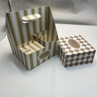 Porte-gobelets et boîte à biscuits pliables en carton gaufré personnalisé 350G