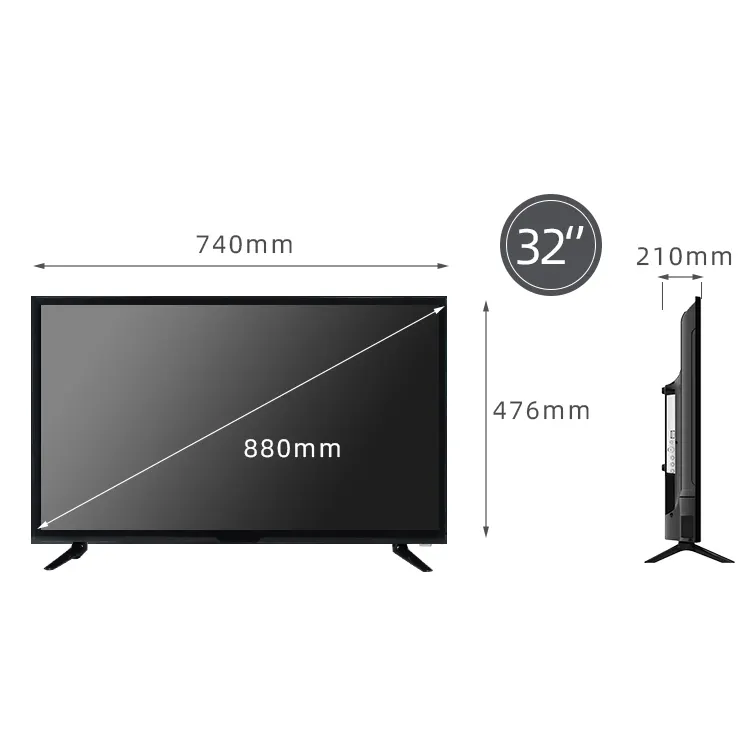 Grand écran numérique HD 32 pouces, pour téléviseur led, fabricant chinois, nouveau modèle 2020
