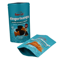 Sacs d'emballage autoportants mats imperméables 70g avec logo personnalisé, en PET, pour aliments, avec fermeture éclair, pour biscuits et snacks, pochette plastique autoportante