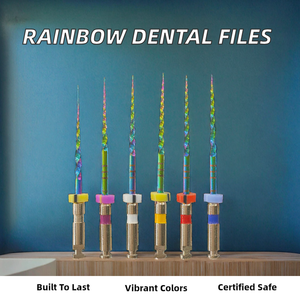 Fichiers dentaires endodontiques en or de la série Rainbow Creative Surgical, 6 pièces/paquet, X-Pro Large NITI Taper Rotary Machinery, certifiés CE, SX S1-F3 - Product Image 2
