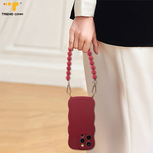 Style coréen <span class=keywords><strong>Xiao</strong></span> Yangmei sangle de téléphone pour les femmes petit fruit pendentif perlé suspendu corde Anti-chute chaîne téléphone portable - Product Image 6