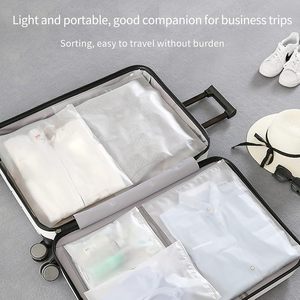 Sacs en plastique EVA mats à fermeture éclair imprimés sur mesure, grande taille, pour vêtements et chaussures, avec votre propre logo - Product Image 5