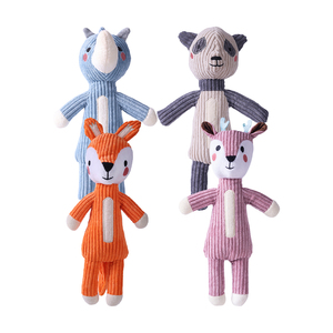 Jouets à couiner pour animaux de compagnie, animaux en peluche, renard, lapin, chien, jouets à tirer, jouet pour chien activé par le mouvement - Product Image 3
