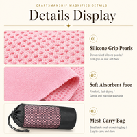 Serviette de yoga personnalisable, lavable en machine, séchage rapide, antidérapante, douce et agréable pour la peau, pour le fitness