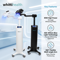 Lampe LED dentaire 80W à lumière froide pour blanchiment des dents, machine de blanchiment électrique à lumière bleue 460-490nm pour clinique et salon