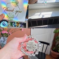 Guirnalda de cristal Natural con letras, carillón de viento de gratitud, atrapasol, decoración del hogar, colgante, adornos llamativos, regalo