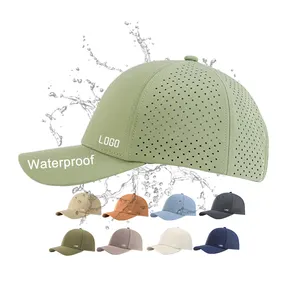 Wholesale Price Custom Logo Fashion 6 Panel Laser Drilling Perforation Hole Baseball Cap