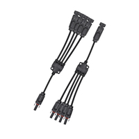 Y 형 구리 태양열 PV 분기 케이블 커넥터 1000V DC 30A IP67 수/수 1-4 방향 병렬 어댑터 전원 응용 프로그램