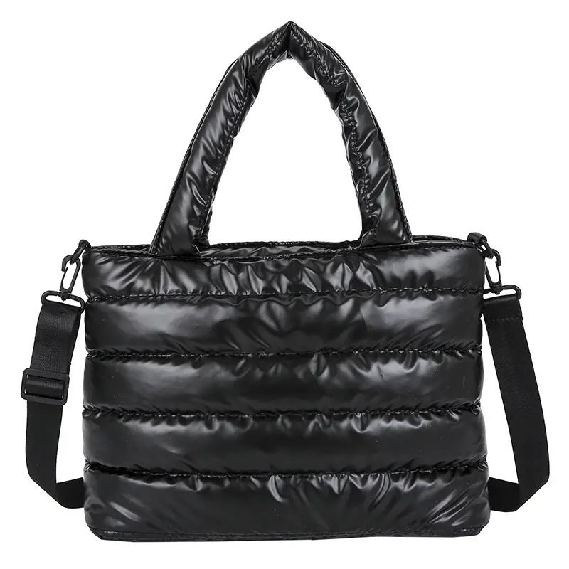 New Ladies Classic Nylon Quiltted Puffer Tote Bag High Quality and Fashion Shoulder Bag for Women