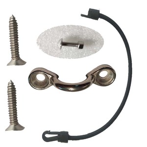 Mosquetón de Acero Inoxidable con Cordón de Goma de 45 cm para Uso en Barcos al Aire Libre - Product Image 3