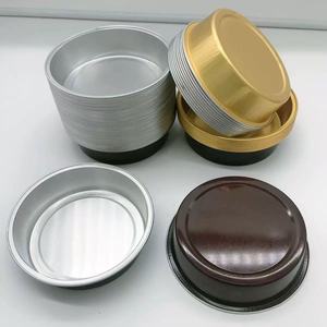 Set di 50 Mini Teglie in Alluminio Beasea con Coperchi, 8 Oz, Nero e Oro, per Torte, Quiche, Usa e Getta, Resistenti al Calore - Product Image 2
