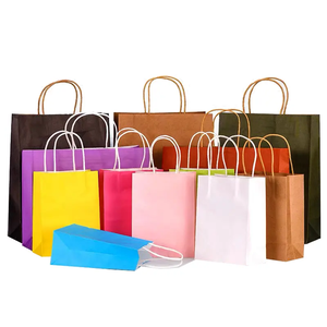 Hot Selling <strong>Custom</strong> Recyclable Gift <strong>Bags</strong> Shopping Packaging Craft Luxury White Kraft <strong>Paper</strong> <strong>Bags</strong> Eco-Friendly Design <strong>with</strong> Logo - Product Image 4