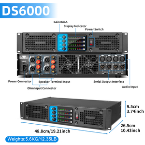 <span class=keywords><strong>Amplificatore</strong></span> di Potenza Digitale Professionale GF5 400W/600W/1000W/1500W a 2/4 Canali per Apparecchiature Audio da Palco/Amplificatori/Altoparlanti - Product Image 3