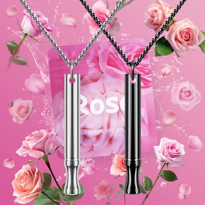 Rose Mullein Essential Oil <b>Diffuser</b> Ocd Relief Meditation Tuning Smokeless Cigarette Anxiety Stop Smoking Inhaler Necklace - Product Image 1