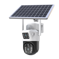 Caméra de surveillance solaire AOV personnalisée, étanche, pour extérieur, avec moniteur sans fil haute définition, caméra intelligente