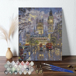XIXI Décoration d'intérieur personnalisée, peinture sur toile carrée/rectangulaire faite à la main par numéros, kit DIY - Impression numérique, best-seller - Product Image 5