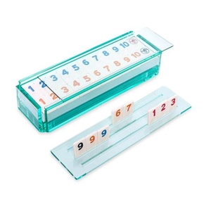 Set Moderno ed Ecologico di Mahjong da Viaggio con Cubo per Domino in Acrilico e Gioco Rummy - Product Image 6