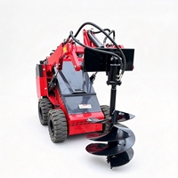Tarière hydraulique personnalisée pour chargeuse compacte, pour le forage de trous d'arbres et de fondations
