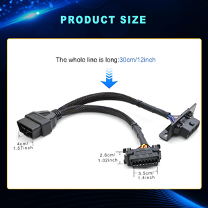 Cavo sdoppiatore OBD2 a Y, 1 maschio 2 femmine, adattatore cablaggio OBDII, rame argentato, 16 pin, prolunga OBD II J1962 per auto - Product Image 5